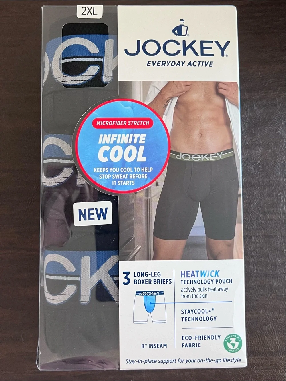 Jockey Black Long-Leg Boxer Briefs - 3 Pack